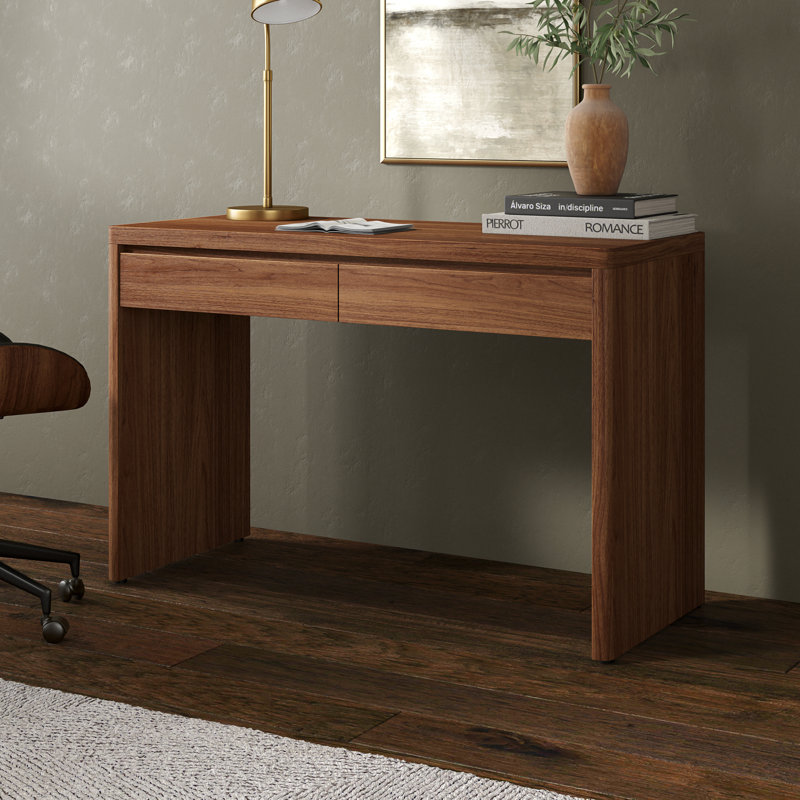Ashcroft 48" Wide Rectangular Desk in Satin Walnut, Satin Walnut