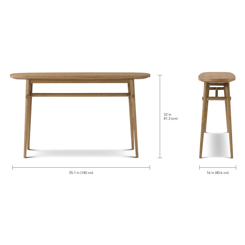 55.12'' W Console Table, Natural