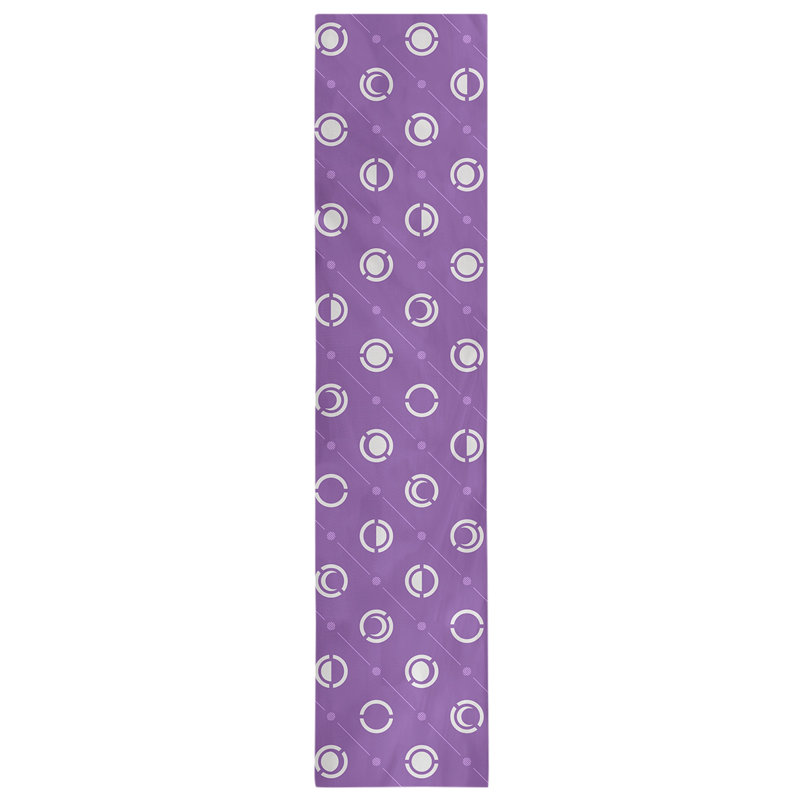 Classic Moon Phases Table Runner, 16" x 72", Purple/Gray