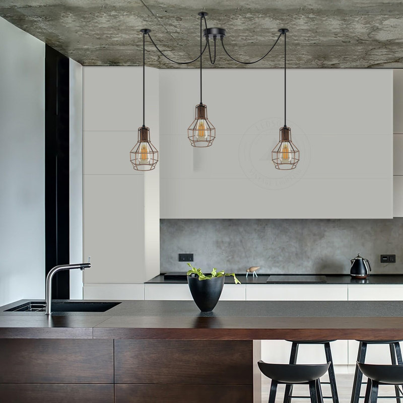 - Light Black Cluster Pendant, 3