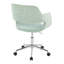 Chaise de travail contemporaine en métal chromé et tissu-993170558-993170557