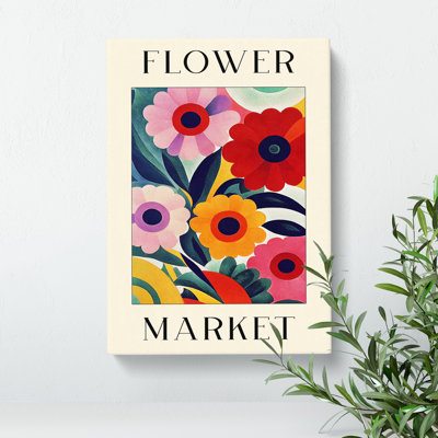 XMKTMKT-615 The Retro Flower Market Exhibition No.1 - Wrapped Canvas Print