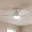 Ventilateur de plafond à DEL blanc mat 34 po Sola