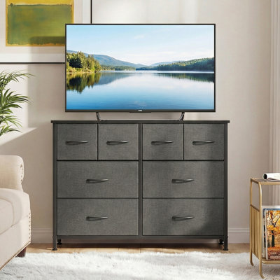 8-Drawer Fabric Dresser, 30"H Storage Chest for Bedroom, Living Room, Hallway