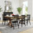 Eternity Rectangular Solid Pine Farm Dining Table with Folding X-Style Legs-88870827-88870830