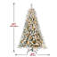 Arbre de Noël artificiel enneigé 6 pi avec 6 lumières à DEL changeantes blanc chaud et couleur 6 pi 6 pi-2008172831