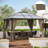 10' X 12' Universal Gazebo Sidewall Set With Panels, Hooks And C-Rings Included For Pergolas And Cabanas