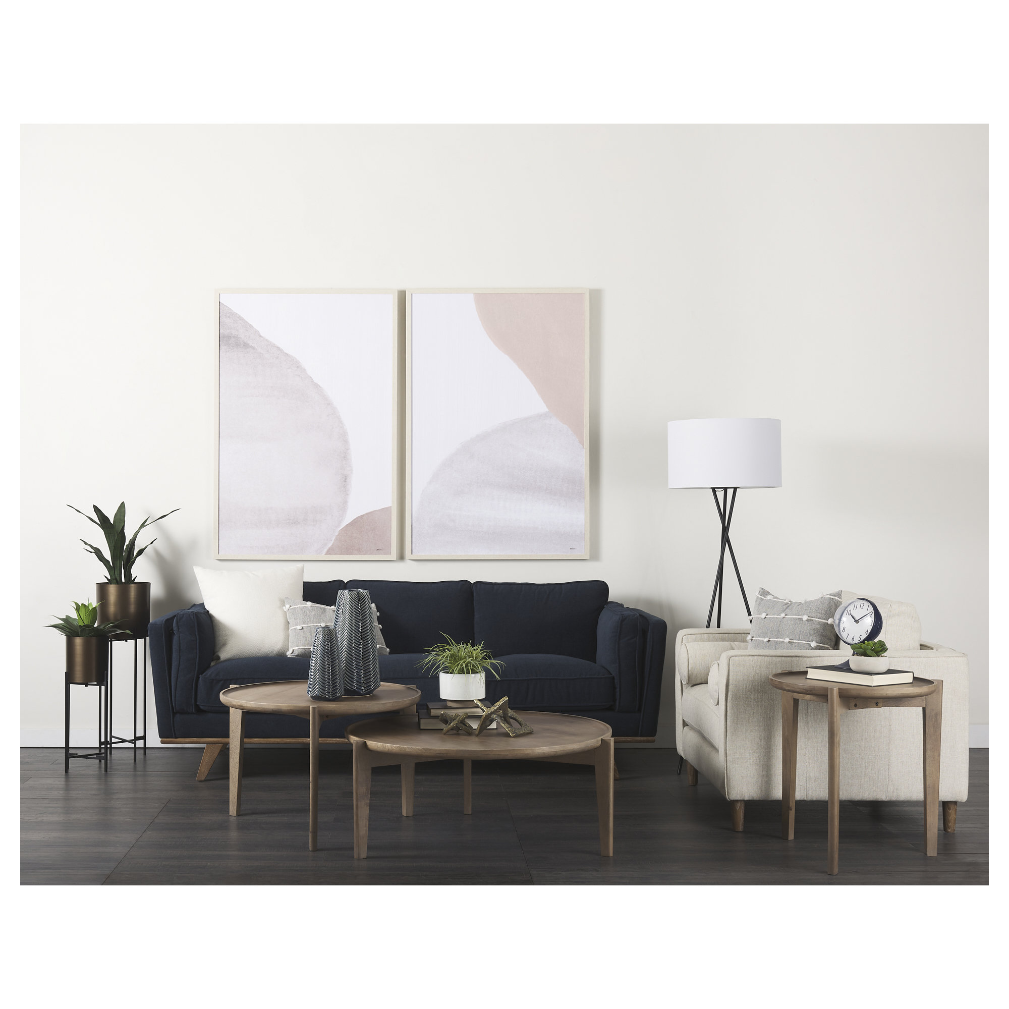 Stephon Upholstered Armchair, Cream