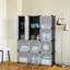 Bricolage organisateur de rangement portatif pour garde-robe à 12 cubes avec portes