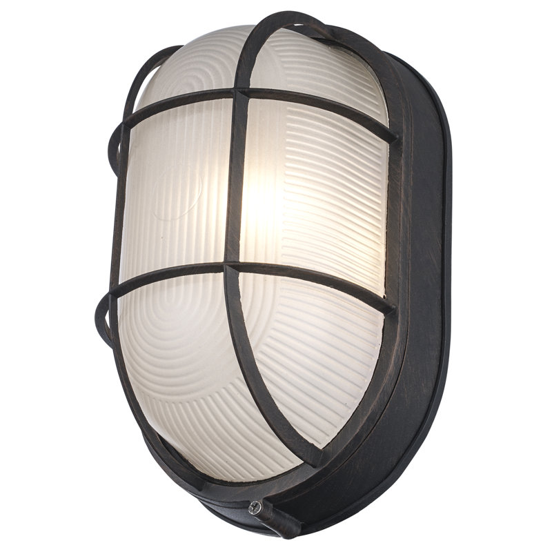 Alwigh 1 - Bulb Outdoor Bulkhead Light, Rust
