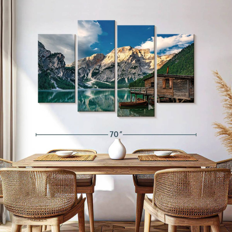 Dolomites d'Alvord Lake Braies, H 42 po x l 68 po