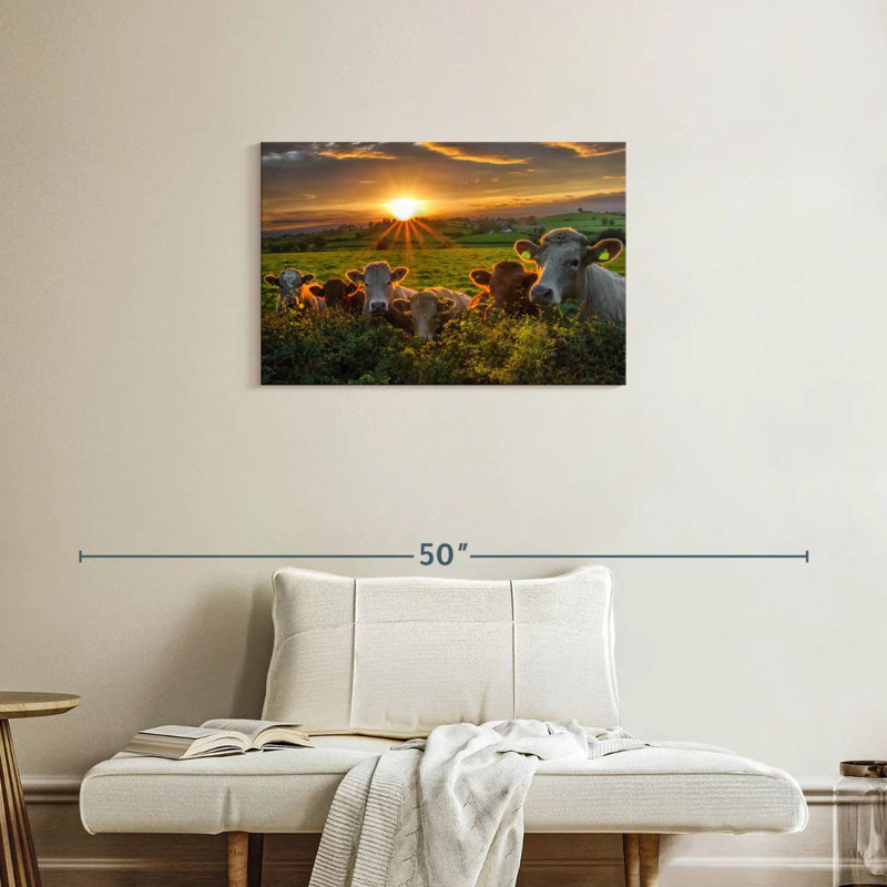 Brampt Sunset Cows, 20" H x 30" W