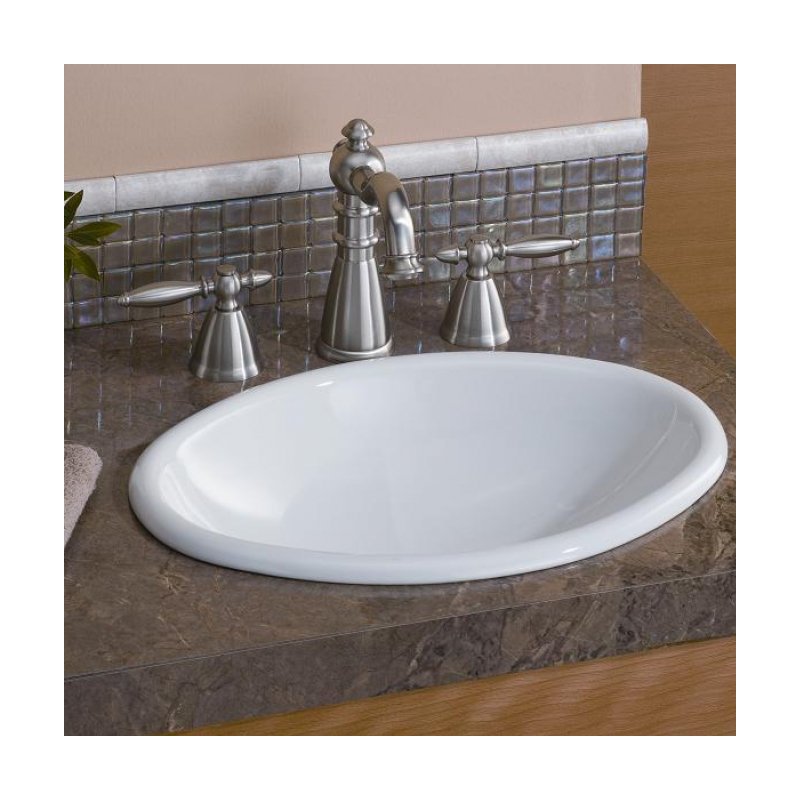 Cheviot Products 12.25'' White Vitreous China Oval Bathroom Sink