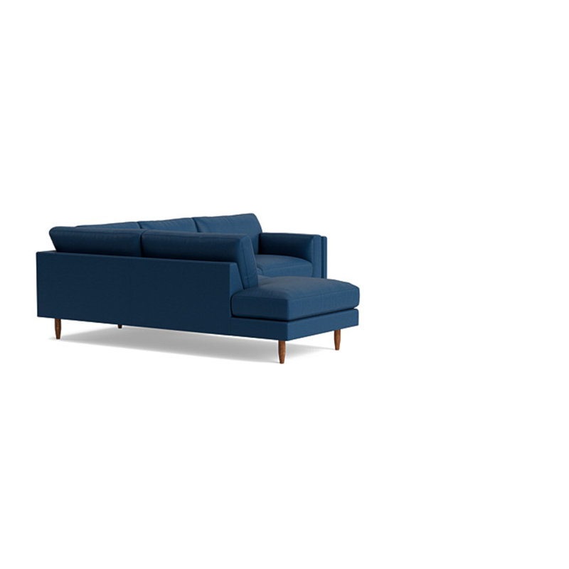 Skinny Fat Sectional, Left Hand Facing, Leather - Deep Blue