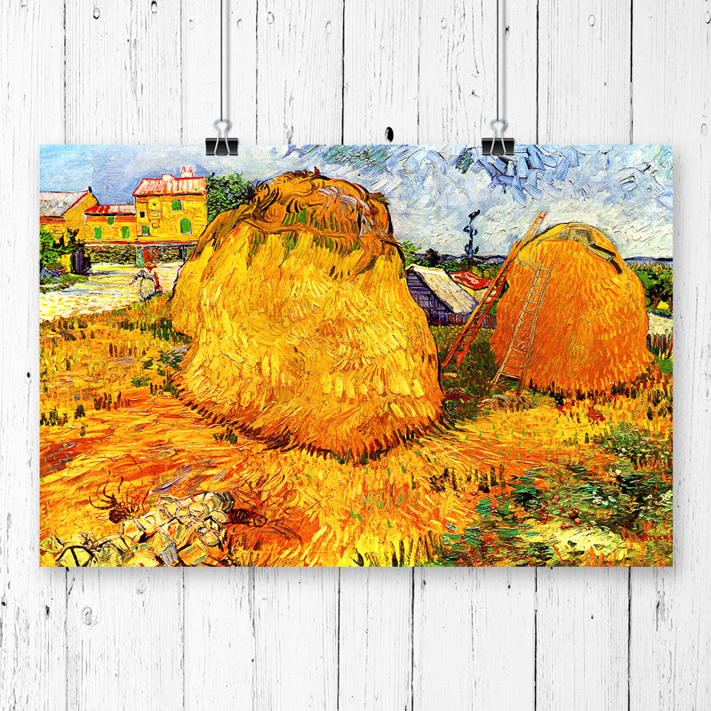 Vincent Van Gogh Haystacks - Frameless Print, 29.7 x 42cm