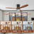 52 Inch Reversible Ceiling Fan Dimmable Light With Remote 6 Speed Silent DC Motor Memory Function