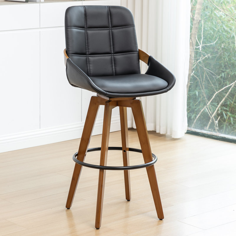Bar Stools, Counter Stool (26.37" Seat Height), Black