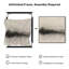Très grande reproduction d'art sur toile - Abstrait horizon noir et beige doux pour le salon ou la chambre à coucher - «Assemblage requis du cadre (cadre non fini)»-129758887