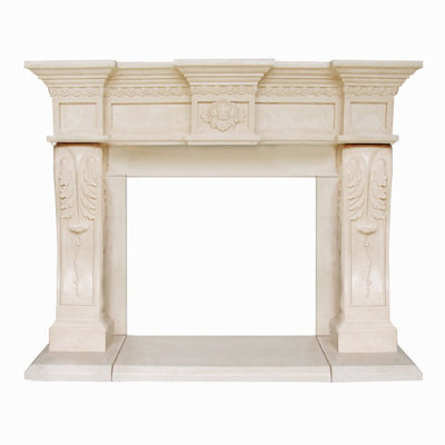 President Oxford Cast Stone Fireplace Mantel Surround with Hearth & Filler Panels
