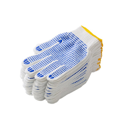 Dispensing mitten 12 Pair Pack Of Work Gloves With Yarn Lining Reinforced Thickened Breathable Non Slip Dots Coated Rubber For Men And Women