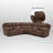 121" Leather Reclining Wide Seat Sectional, 2 Power Recliners, Adjustable Headrest, Zero Gravity & 2 Consoles-585329399-585932050