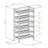 Wyncote 30 Bottle Holder Wine Rack in Walnut Brown Finish, 38.25" H X 21.26" W X 11.39" D