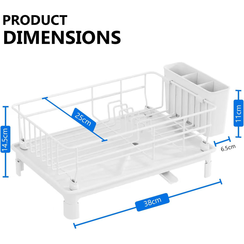 1 Tier Kitchen Dish Drainer Rack