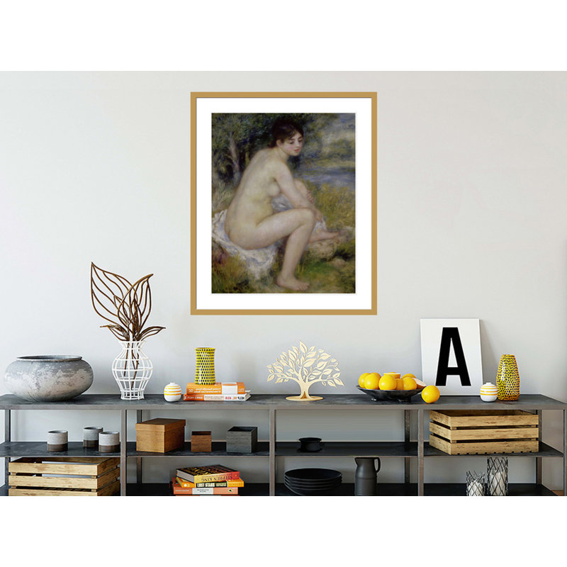 «Nu in a Landscape» par Pierre-Auguste Renoir, impression giclée sur cadre, H 40,06 po x l 33,5 po
