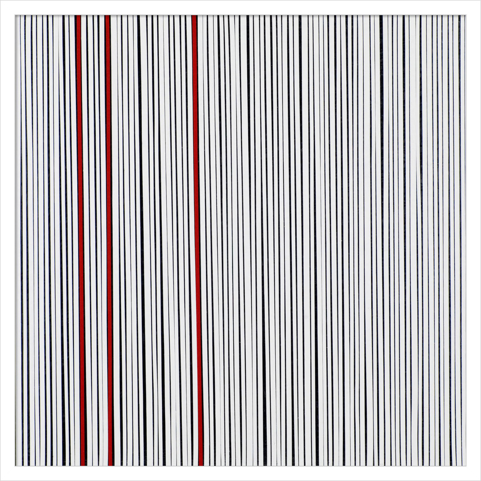 Mostly White Print by Alex Dunn, White, 25" H x 25" W x 1" D