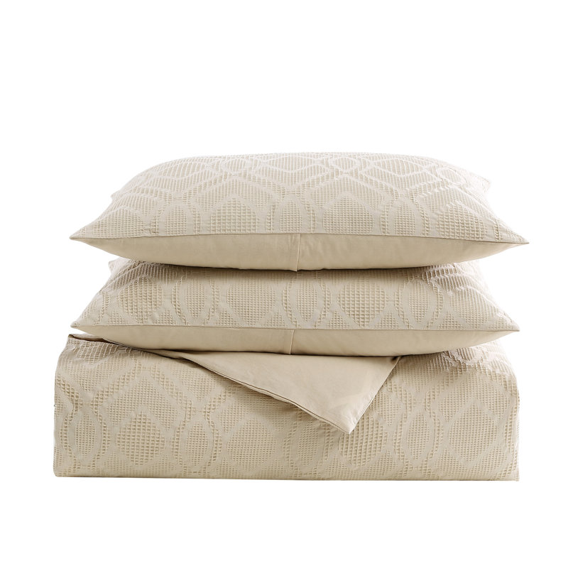 Comforter Set, King Comforter + 2 Kings Shams, Beige