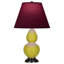 Small Double Gourd Accent Lamp - Sangria, Deep Patina Bronze - Lavender, Plum Shade-583633532-584545645