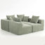 Canapé modulaire modulaire, mousse complète-207477956