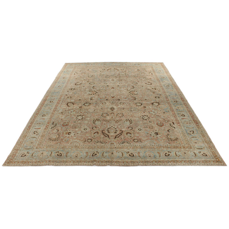 11x16 Rust and Blue Turkish Oushak Rug
