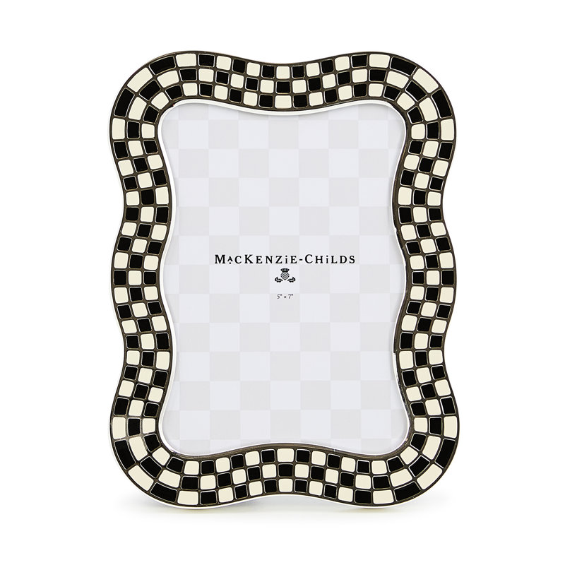 Wavy Check Silver Plated Frame