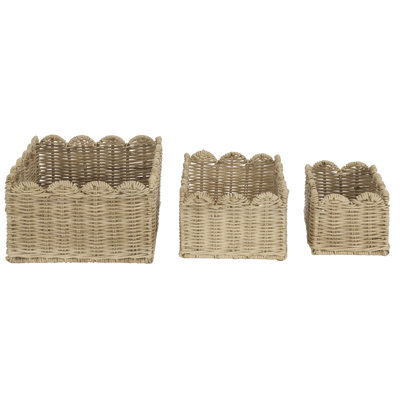 Ensemble de 3 paniers festonnés Erna