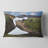 White Spots Snowfields In Gullies - Landscape Printed Throw Pillow