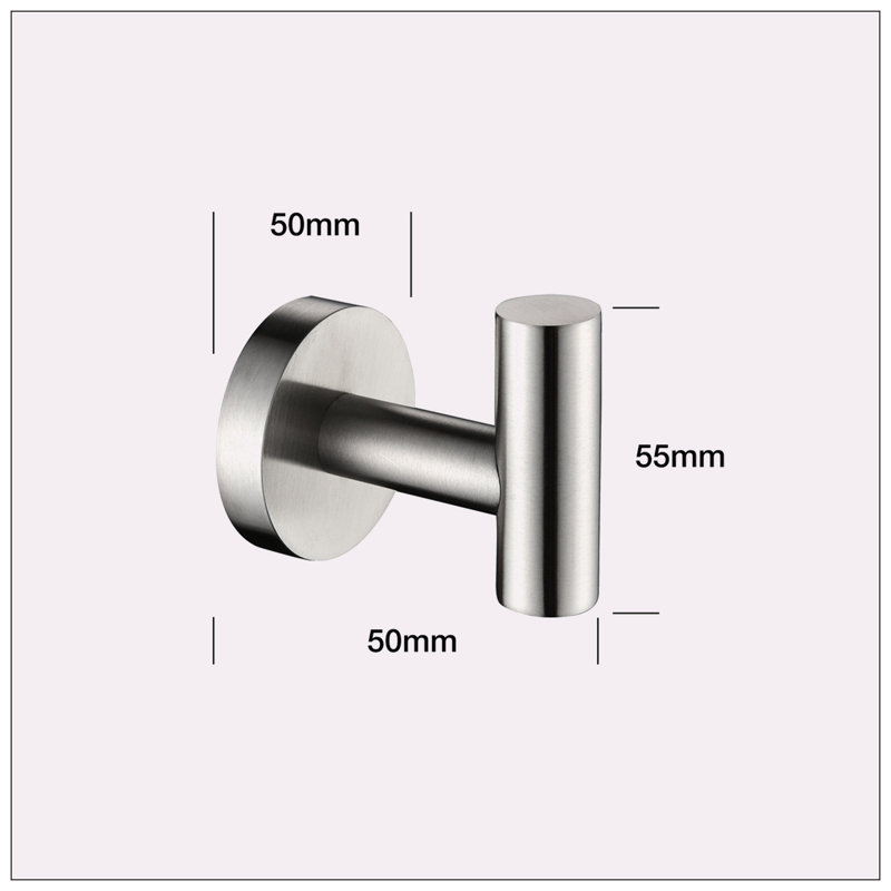 Bathroom Hardware Set, 6.7" H x 23.6" W x 3" D, Brushed Nickel