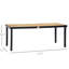 Table de salle à manger de jardin pour terrasse rectangulaire de 8 à 75 po x 35 po, structure en aluminium et terrasse de patio en bois synthétique toutes saisons avec surface imperméable