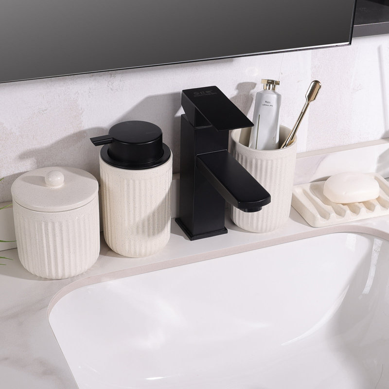 Pockmark Foaming Bathroom Set Recycled Eco-Clay