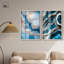 «Golden Geode Luxe Set Shadowbox», art mural bleu par Art Remedy-115200181-115200184