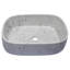 Lavabo de salle de bain vasque rectangulaire en pierre blanche 14 po Eden Bath