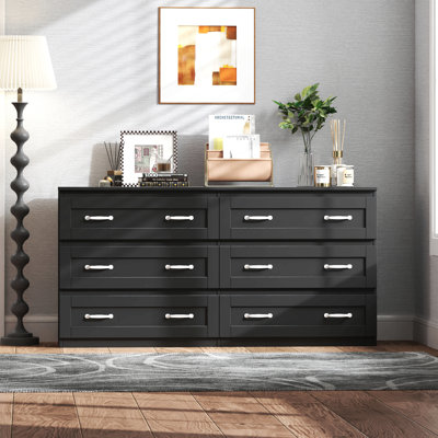 Modern side cabinet with 6 drawers