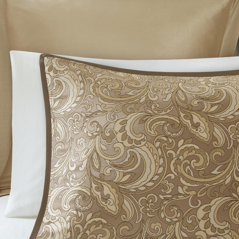 Brystol Luxury 24-Piece Bedding Set, Queen Comforter + 23 Additional Pieces, Brown