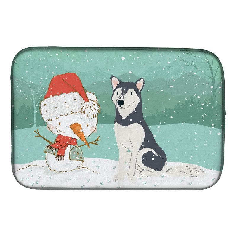 Snowman Christmas, Siberian Husky