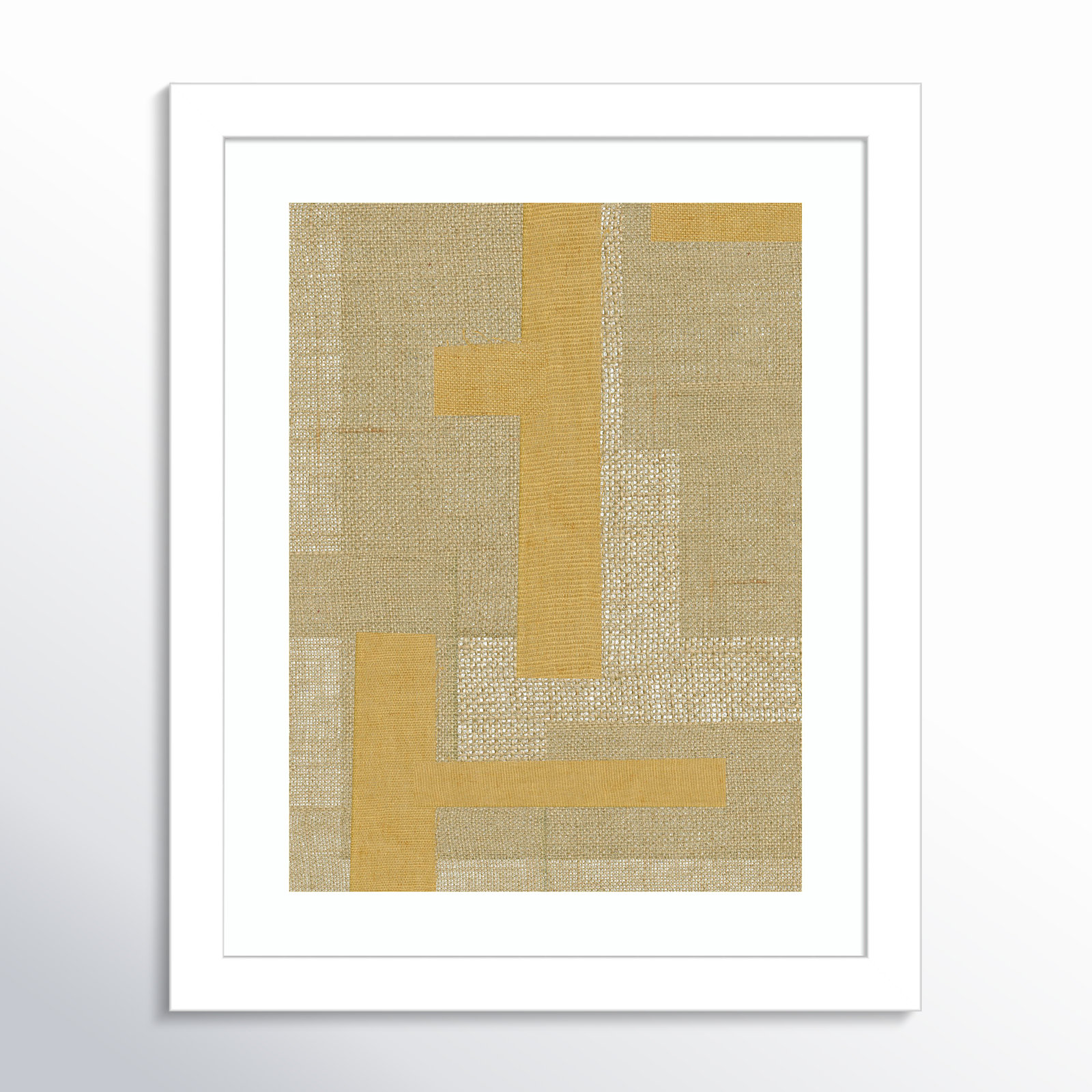 Fabric Pattern Collage No. 4 Print, 13" H x 11" W, White