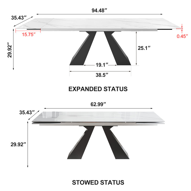 Ensemble de salle à manger Chinguun, 9 pièces : table, 8 chaises