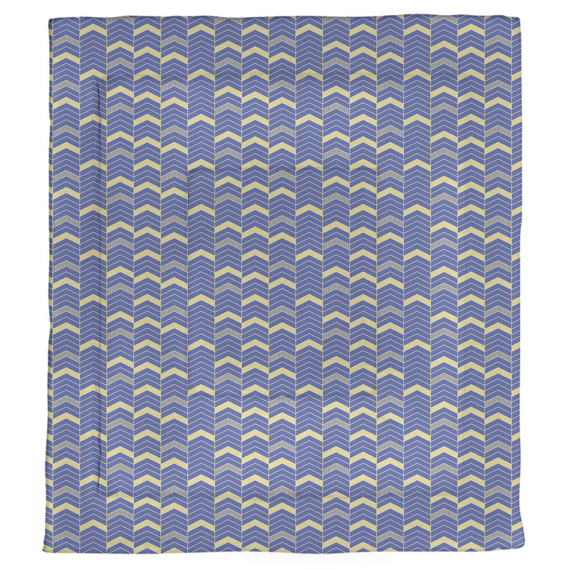 Édredon réversible en microfibre Rhonda Cheval, Édredon simple TG, Bleu / Jaune