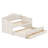 Modern Wooden Daybed with Trundle, Storage Drawers & Upholstered Button Tufted Backrest-313780832