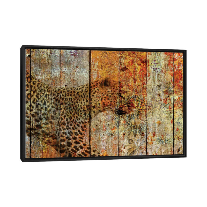 « chemin de table », impression sur toile, H 18 po x l 26 po x P 1,5 po, Toile avec cadre noir, Pas de tapis