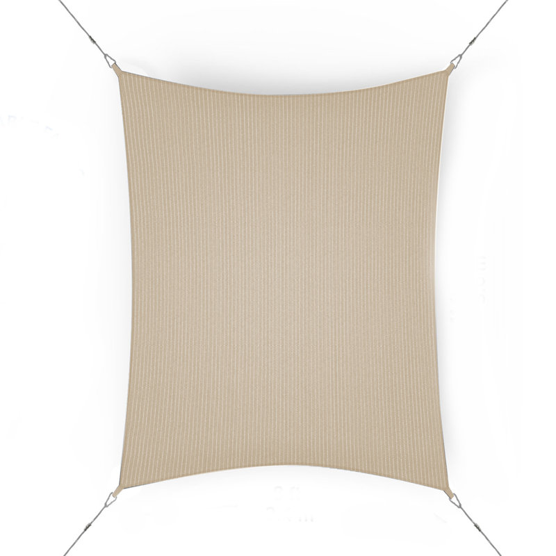 Coolaroo Ready To Hang Shade Sail Rectangle 85% UV, 11''10" X 8''; Mocha, Pebble